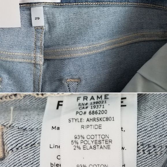 FRAME Ultra High Rise Denim Jeans Ali Cigarette Size 29 NWT - Picture 5 of 8